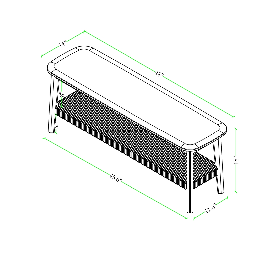 Aureli Brown Bench - Thumbnail - Image 7