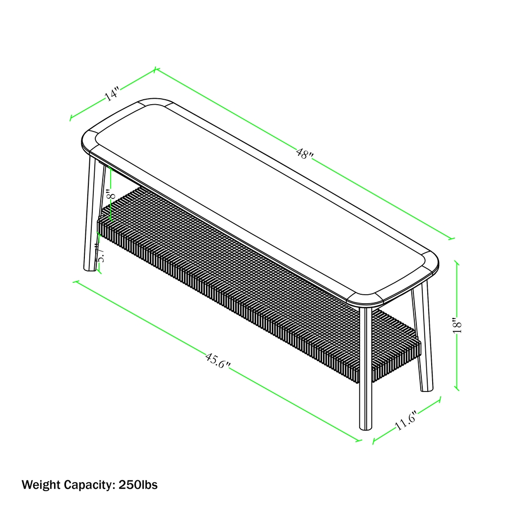 Aureli Brown Bench - Thumbnail - Image 8