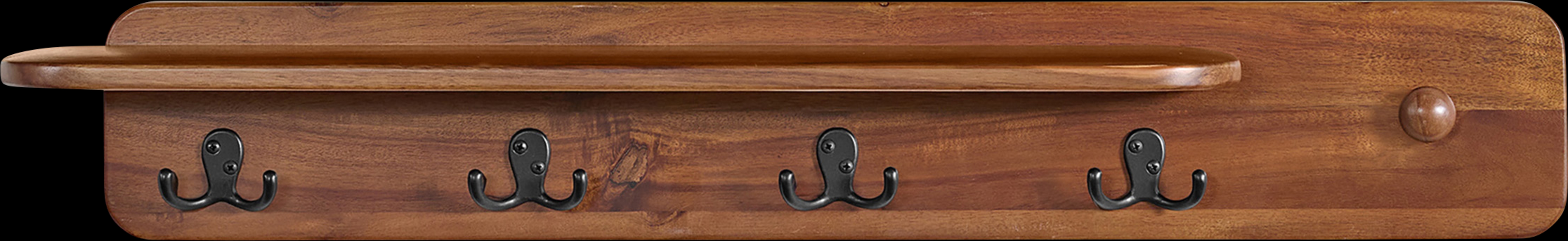 Aureli Brown Coat Hook with Shelf - Thumbnail - Image 6