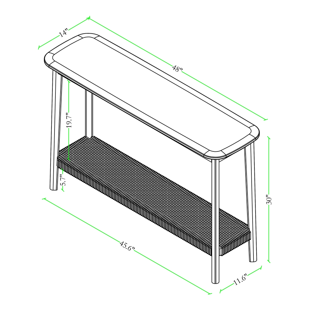 Aureli Brown Console Table - Thumbnail - Image 6