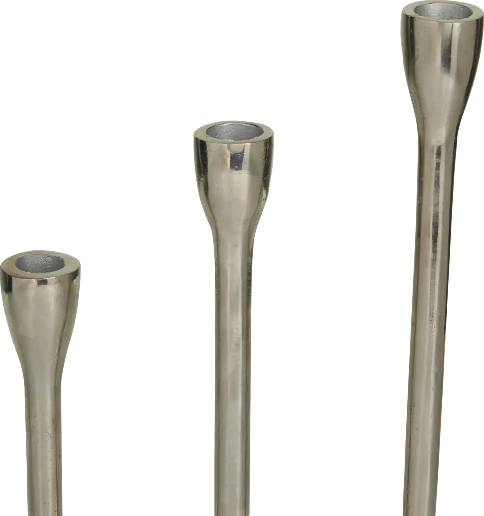 Aureline Silver Candle Holder, Set of 3 - Thumbnail - Image 4