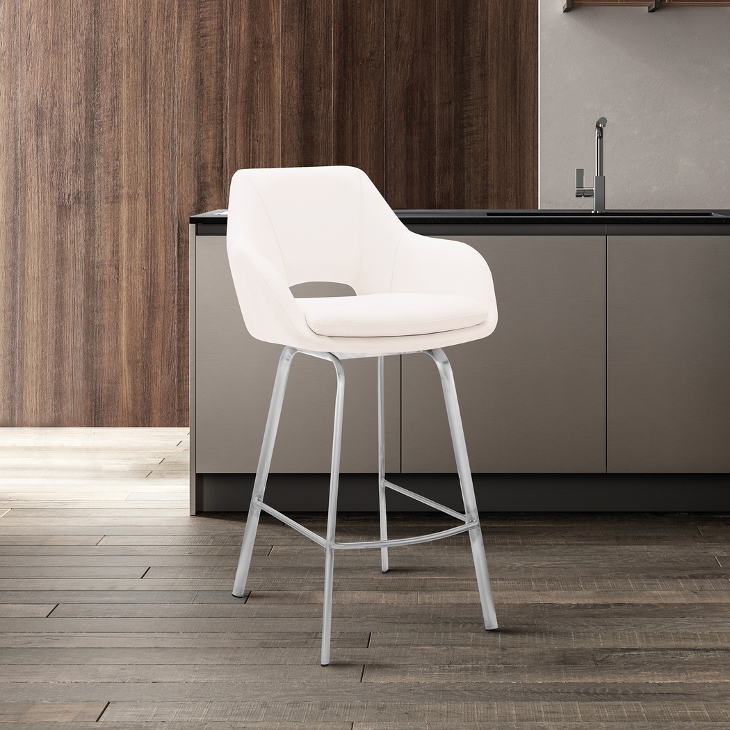 Aurenna II White Counter Height Stool - Thumbnail - Image 8