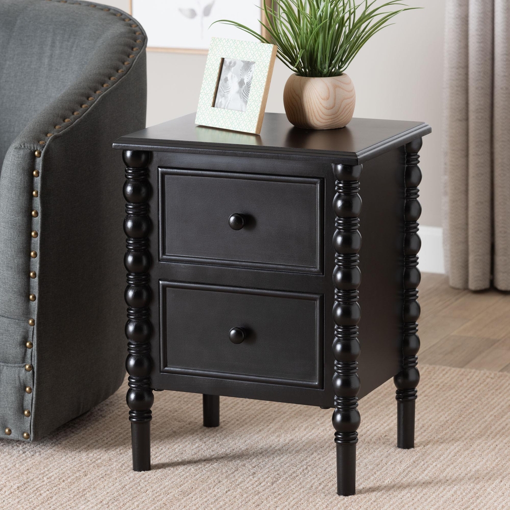 Aurich Black 2-Drawer End Table - Thumbnail - Image 3