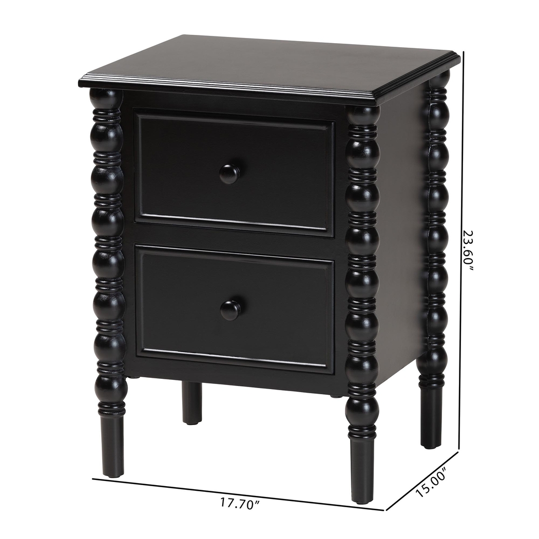Aurich Black 2-Drawer End Table - Thumbnail - Image 4