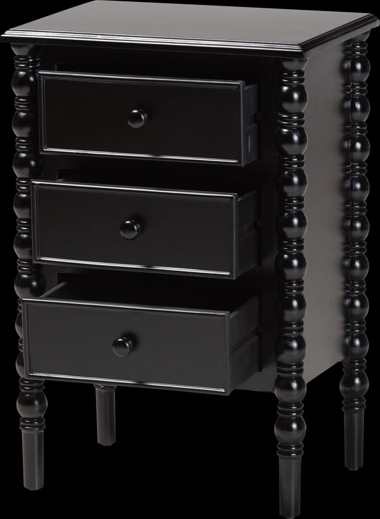 Aurich Black 3-Drawer End Table - Thumbnail - Image 5