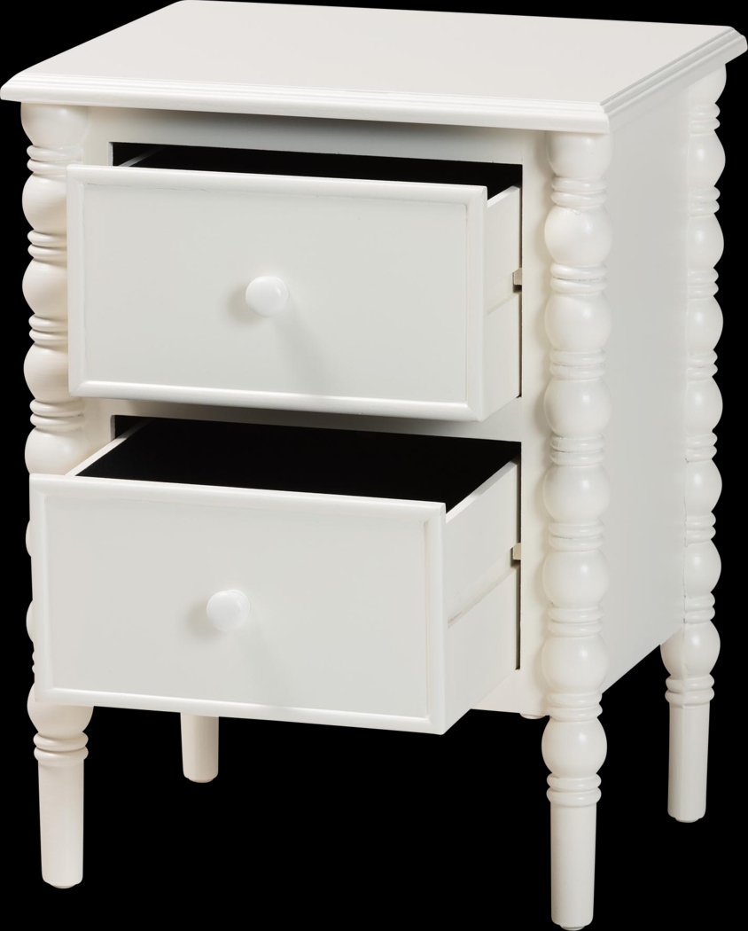 Aurich White 2-Drawer End Table - Thumbnail - Image 5
