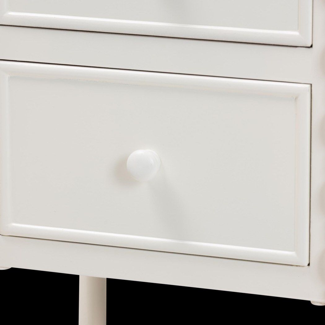 Aurich White 2-Drawer End Table - Thumbnail - Image 9
