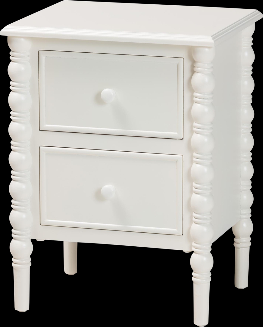 Aurich White 2-Drawer End Table - Thumbnail - Image 1