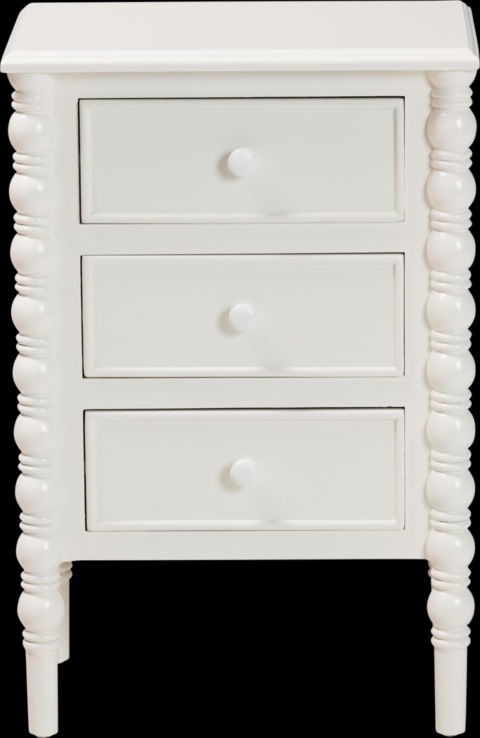 Aurich White 3-Drawer End Table - Thumbnail - Image 6
