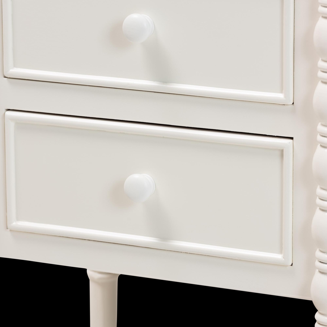 Aurich White 3-Drawer End Table - Thumbnail - Image 9