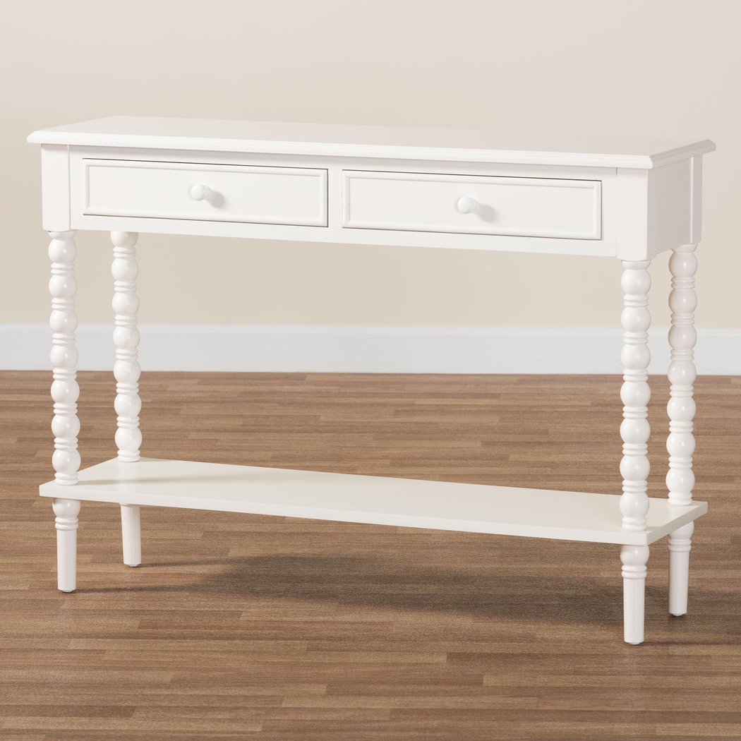 Aurich White Sofa Table - Thumbnail - Image 2