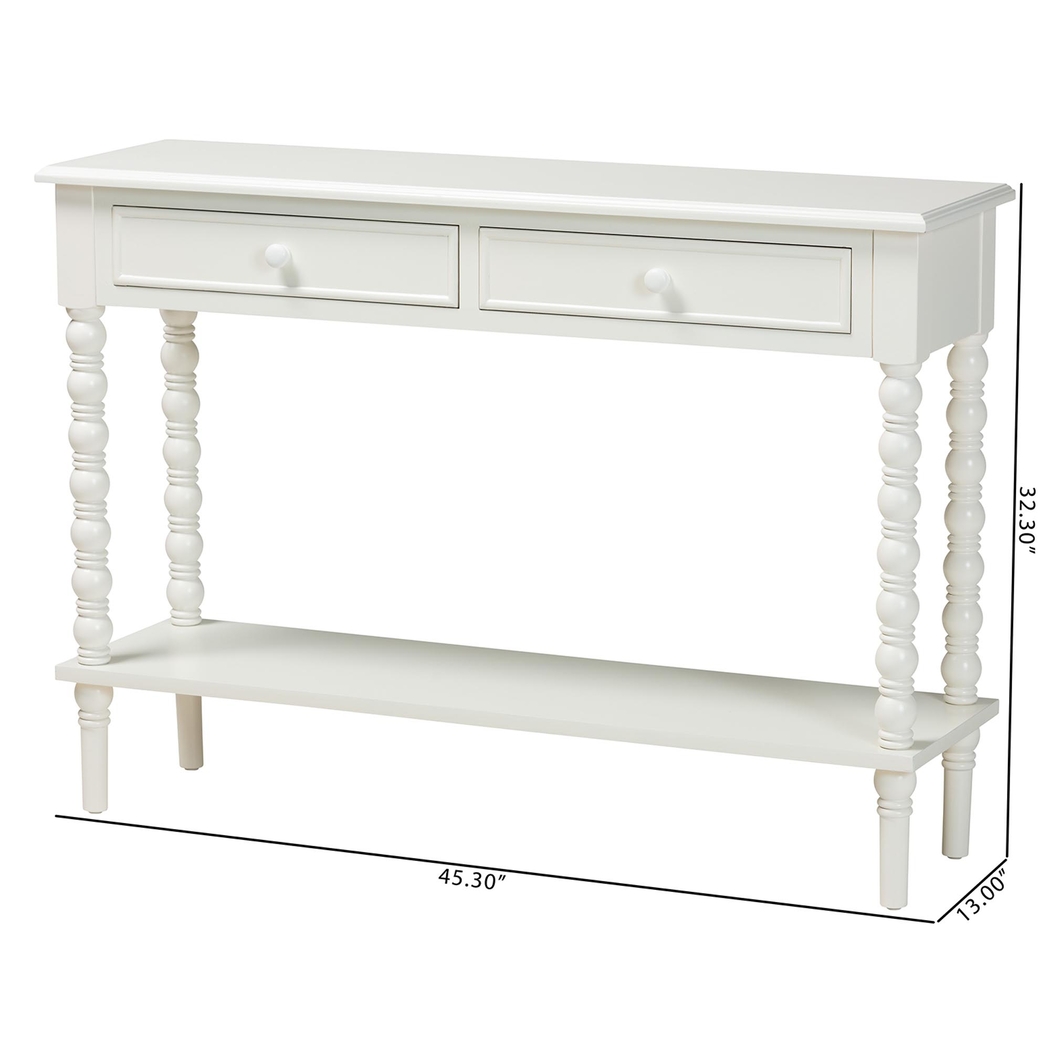 Aurich White Sofa Table - Thumbnail - Image 4
