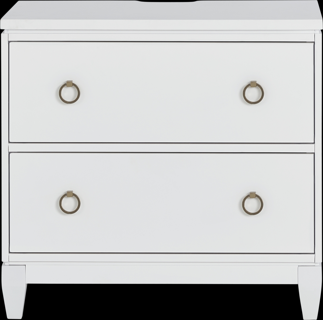Aurora Heights White Nightstand - Thumbnail - Image 1