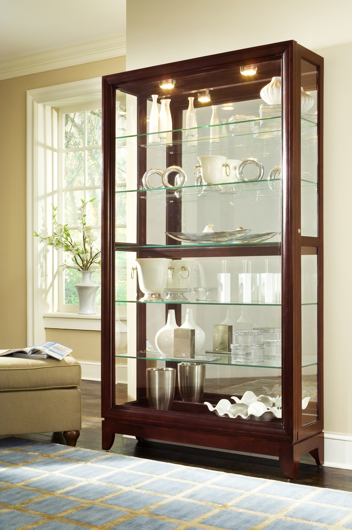 Aurtan Brown Curio Cabinet - Thumbnail - Image 2