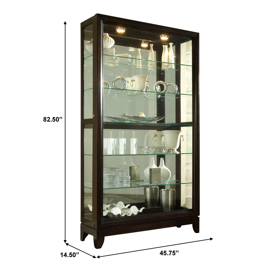 Aurtan Brown Curio Cabinet - Thumbnail - Image 4