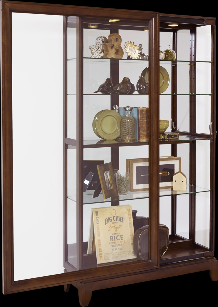 Aurtan Brown Curio Cabinet - Thumbnail - Image 7