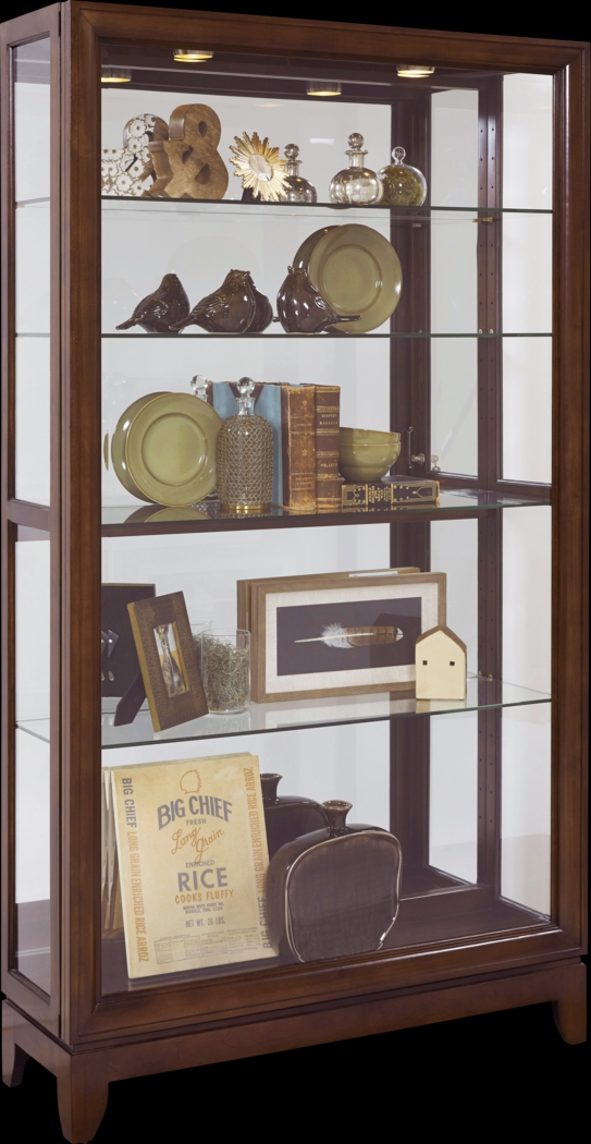 Aurtan Brown Curio Cabinet - Thumbnail - Image 8
