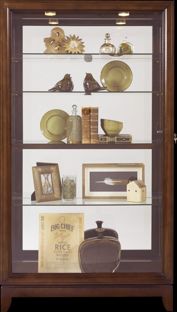Aurtan Brown Curio Cabinet - Thumbnail - Image 1