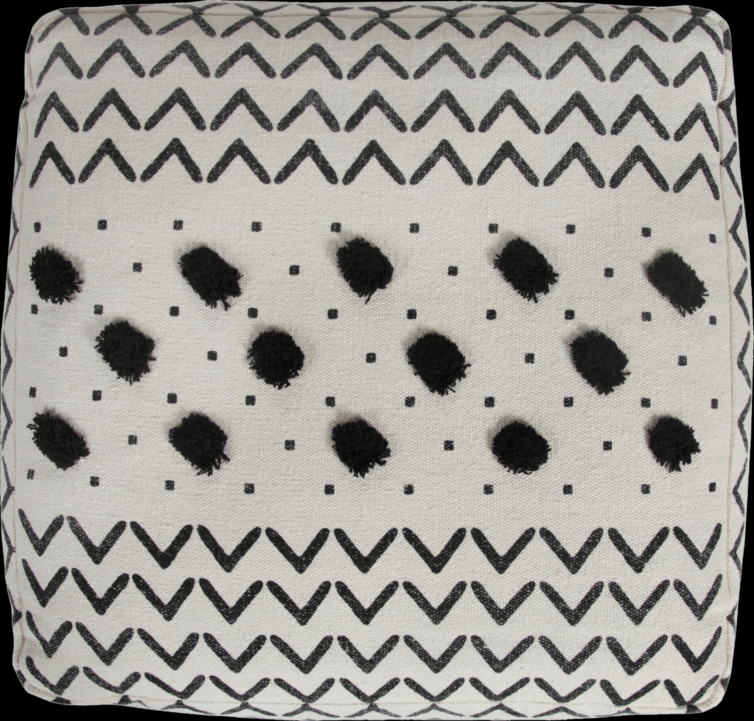 Ausian Black/White Pouf - Thumbnail - Image 5
