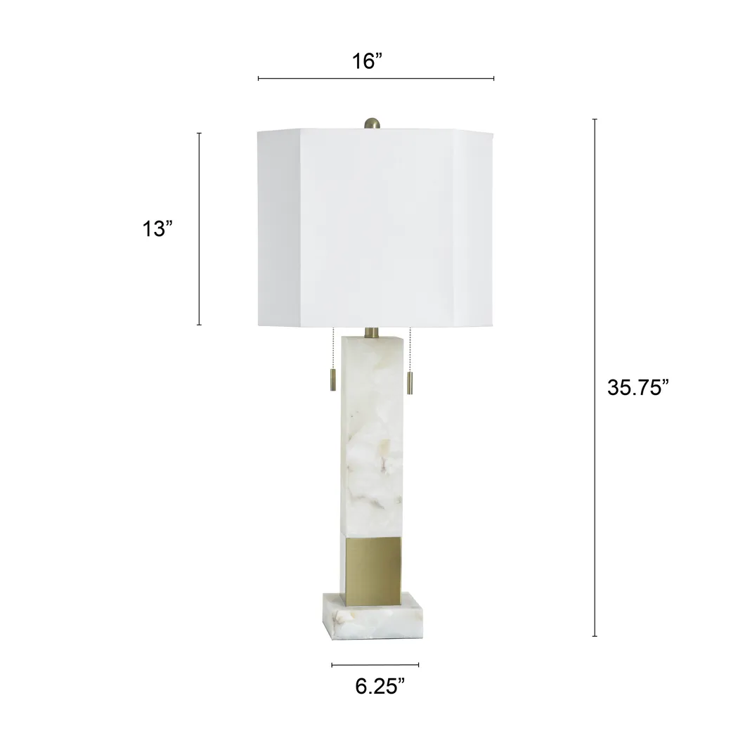 Austim White Table Lamp - Thumbnail - Image 3
