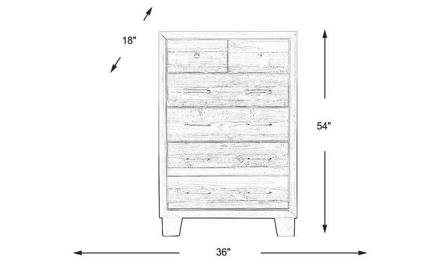 Dimension Image. Please refer to the Dimension Tab on this page for dimension details.