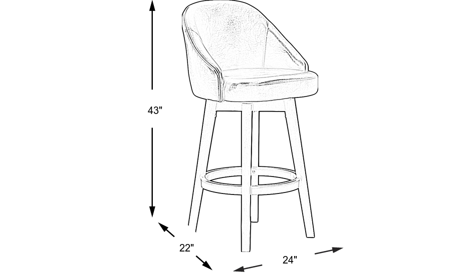 Dimension Image. Please refer to the Dimension Tab on this page for dimension details.