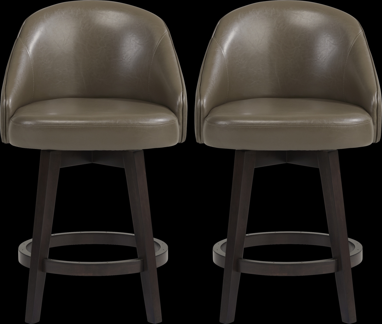 Austra Sage Swivel Counter Height Stool, Set of Two - Thumbnail - Image 1