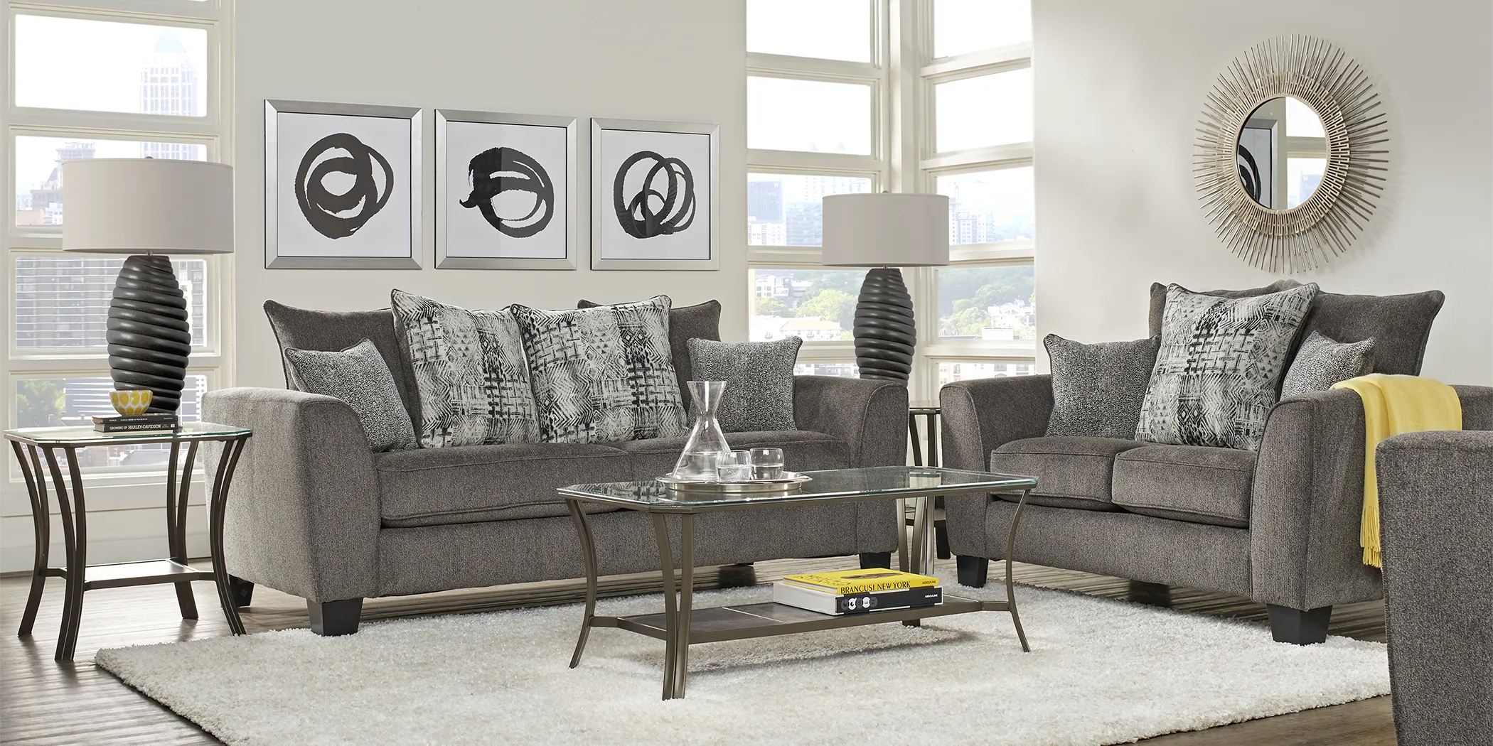 Austwell Gray 5 Pc Living Room - Thumbnail - Image 1