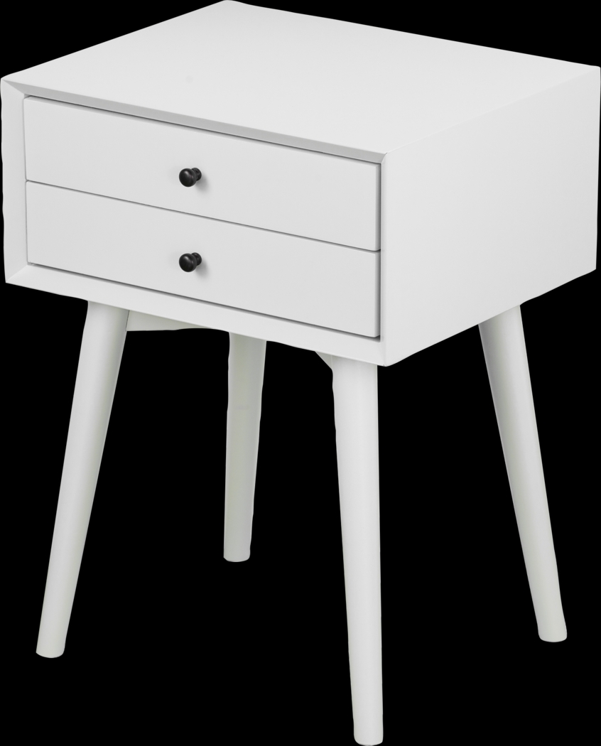 Authon White Nightstand - Thumbnail - Image 1