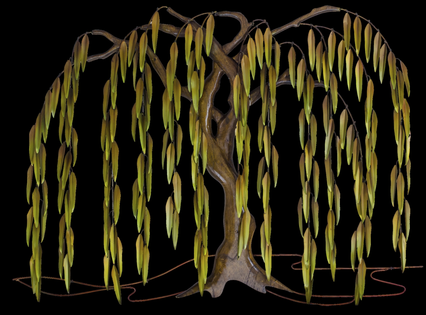 Autumn Willow Teak Outdoor Artwork - Thumbnail - Image 1