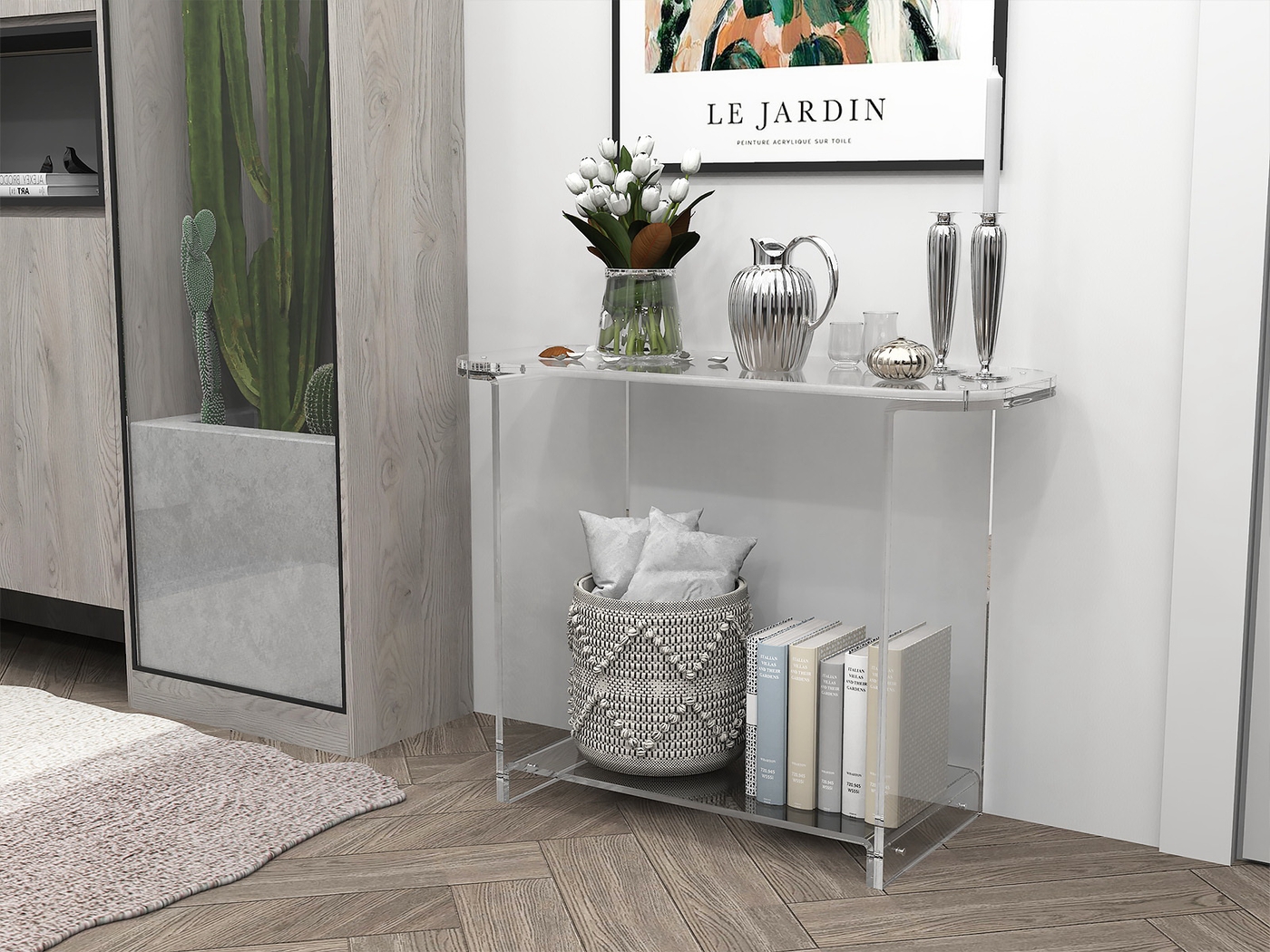 Auxili Clear Sofa Table - Thumbnail - Image 5