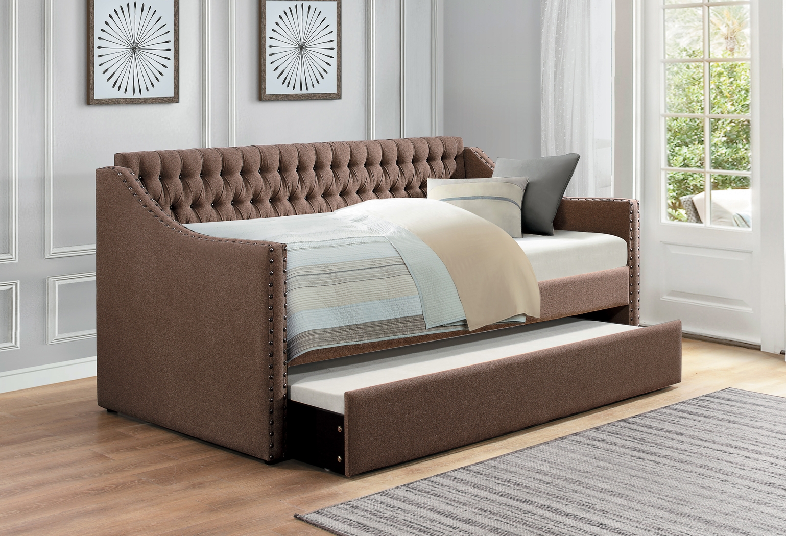 Ava Hill Brown Daybed with Trundle - Thumbnail - Image 2