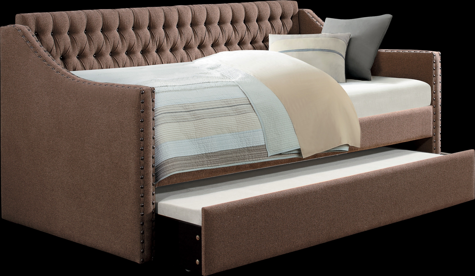 Ava Hill Brown Daybed with Trundle - Thumbnail - Image 1