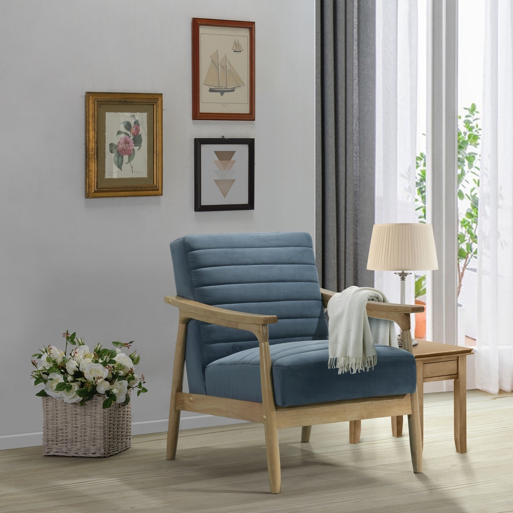 Avajulie Blue Accent Chair - Thumbnail - Image 2