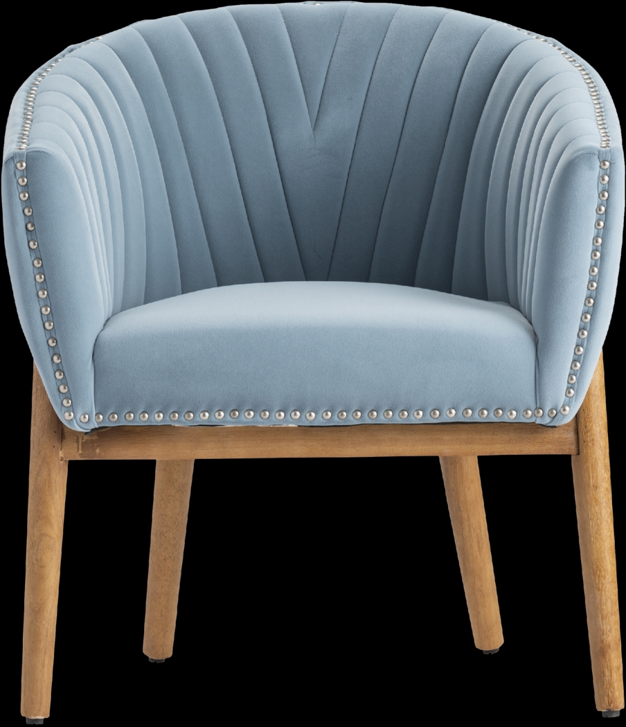 Avalyn Elle Blue Accent Chair - Thumbnail - Image 2