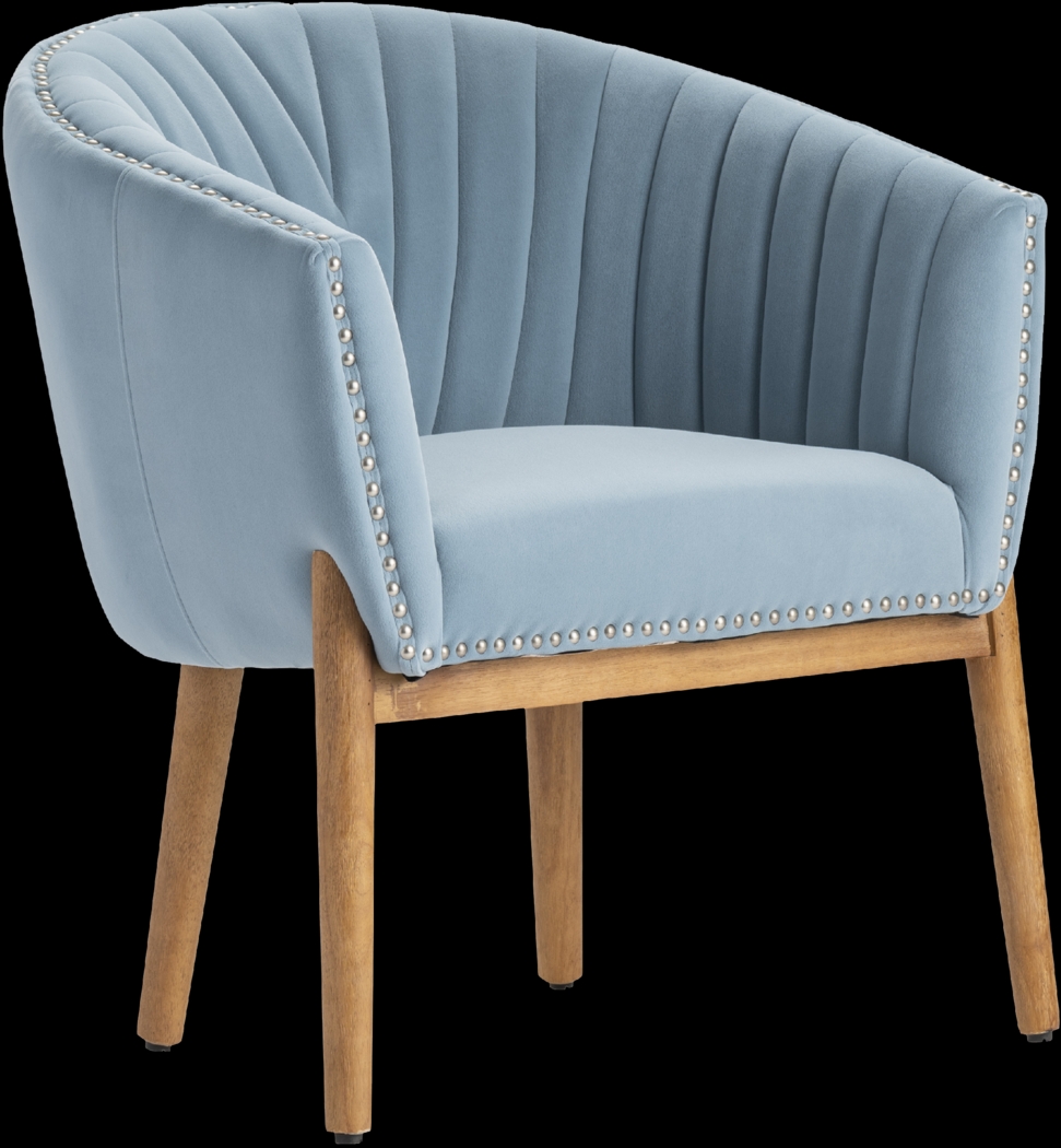 Avalyn Elle Blue Accent Chair - Thumbnail - Image 1