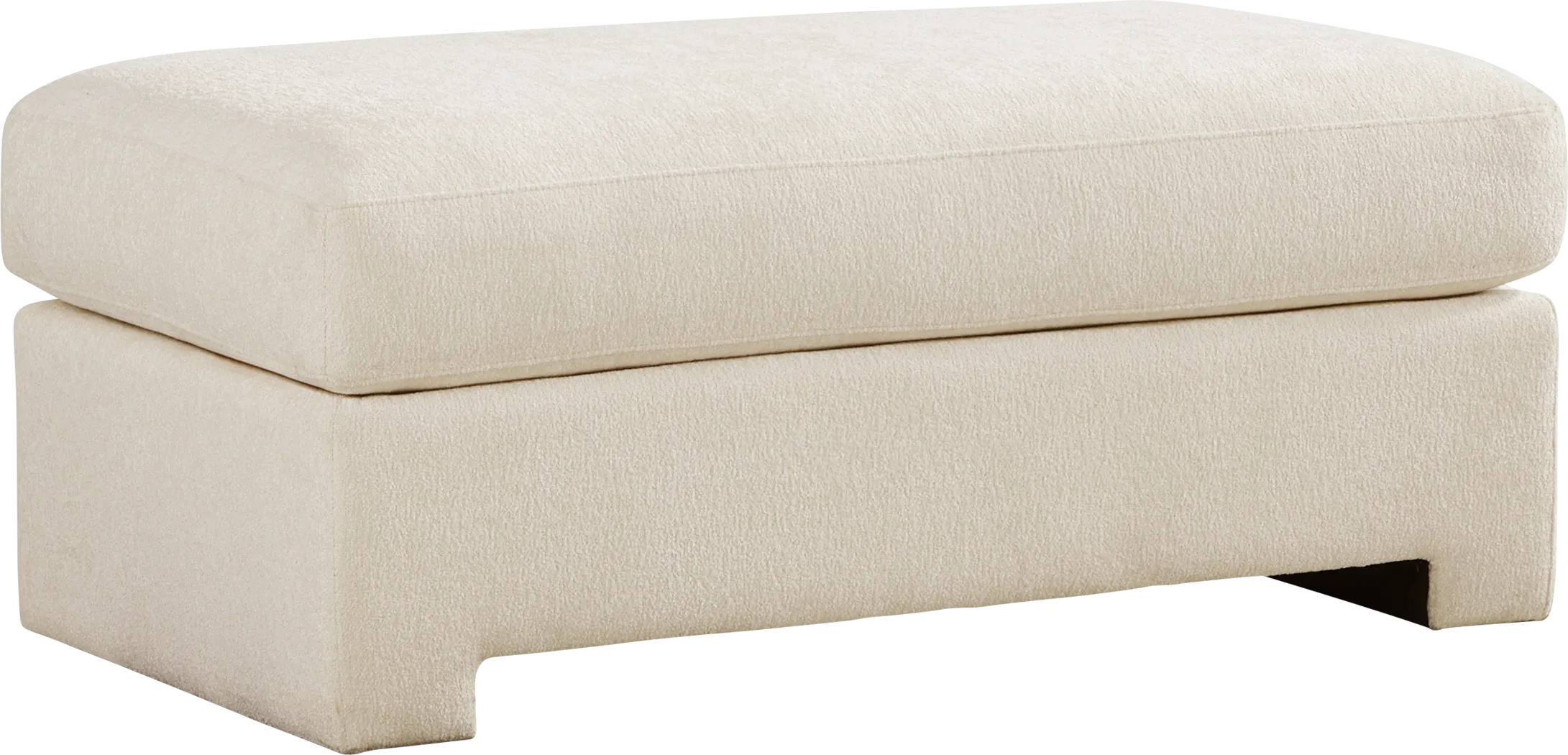Avara Ivory Ottoman - Thumbnail - Image 1