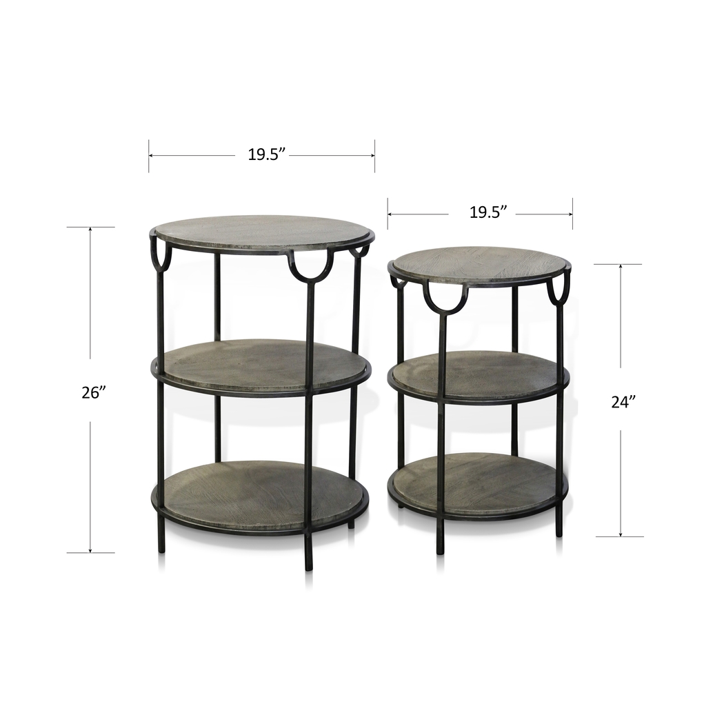 Avarado Gray Nesting Tables, Set of 2 - Thumbnail - Image 2
