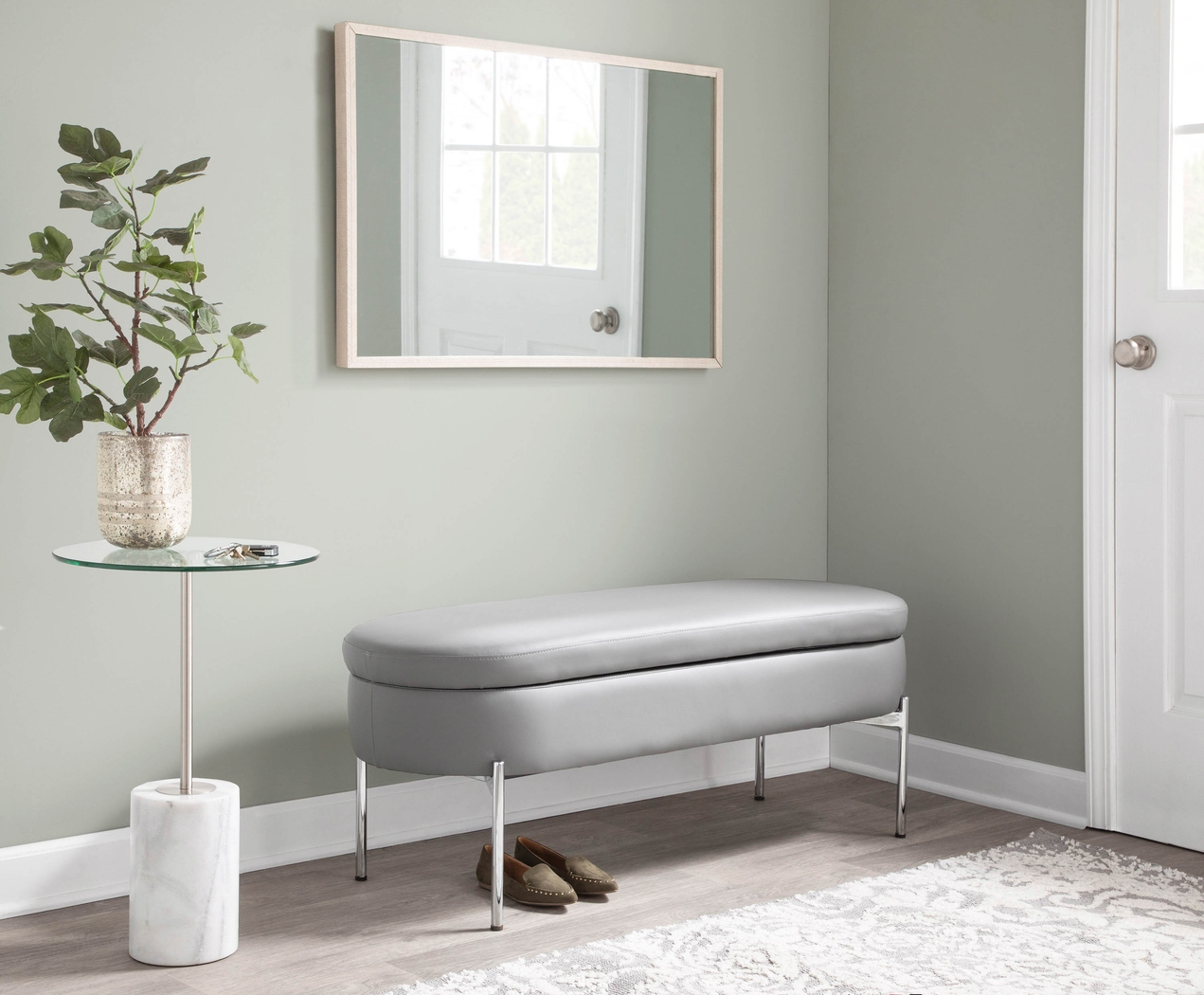 Avastele Gray Accent Bench - Thumbnail - Image 3