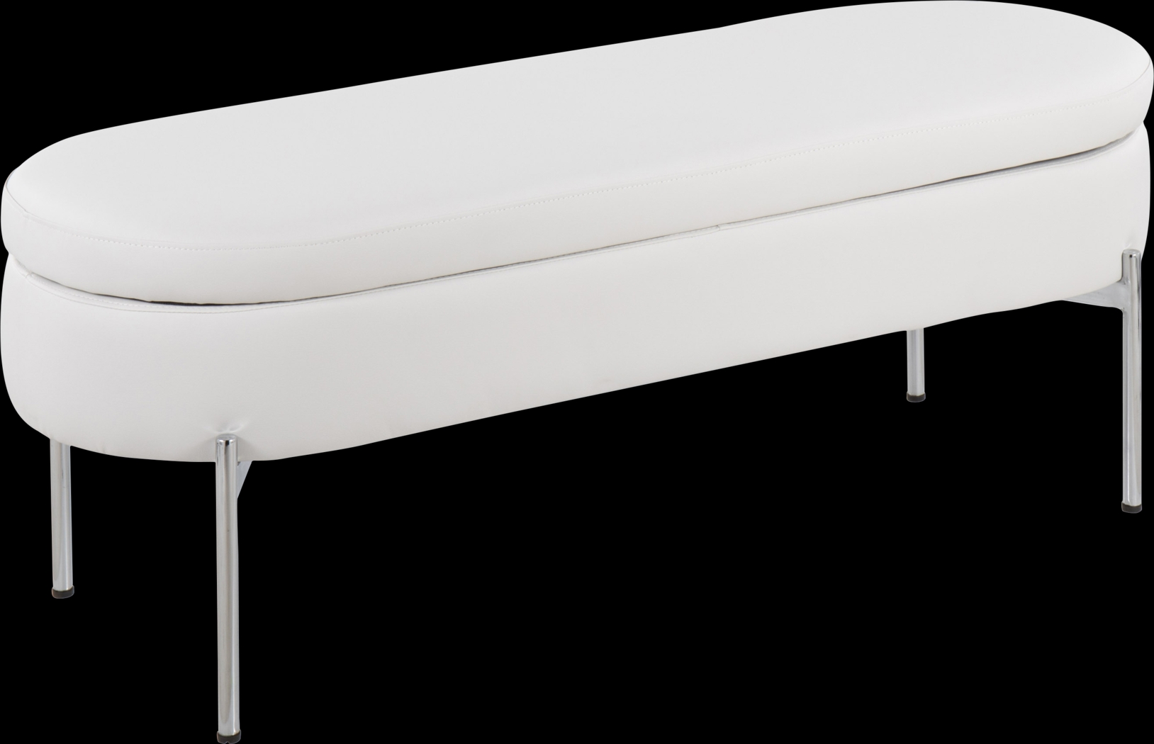 Avastele White Accent Bench - Thumbnail - Image 1