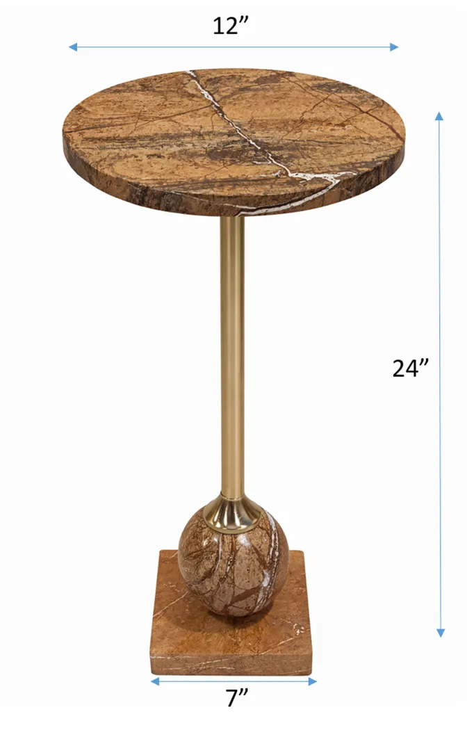 Avathu Gold/Brown Accent Table - Thumbnail - Image 8