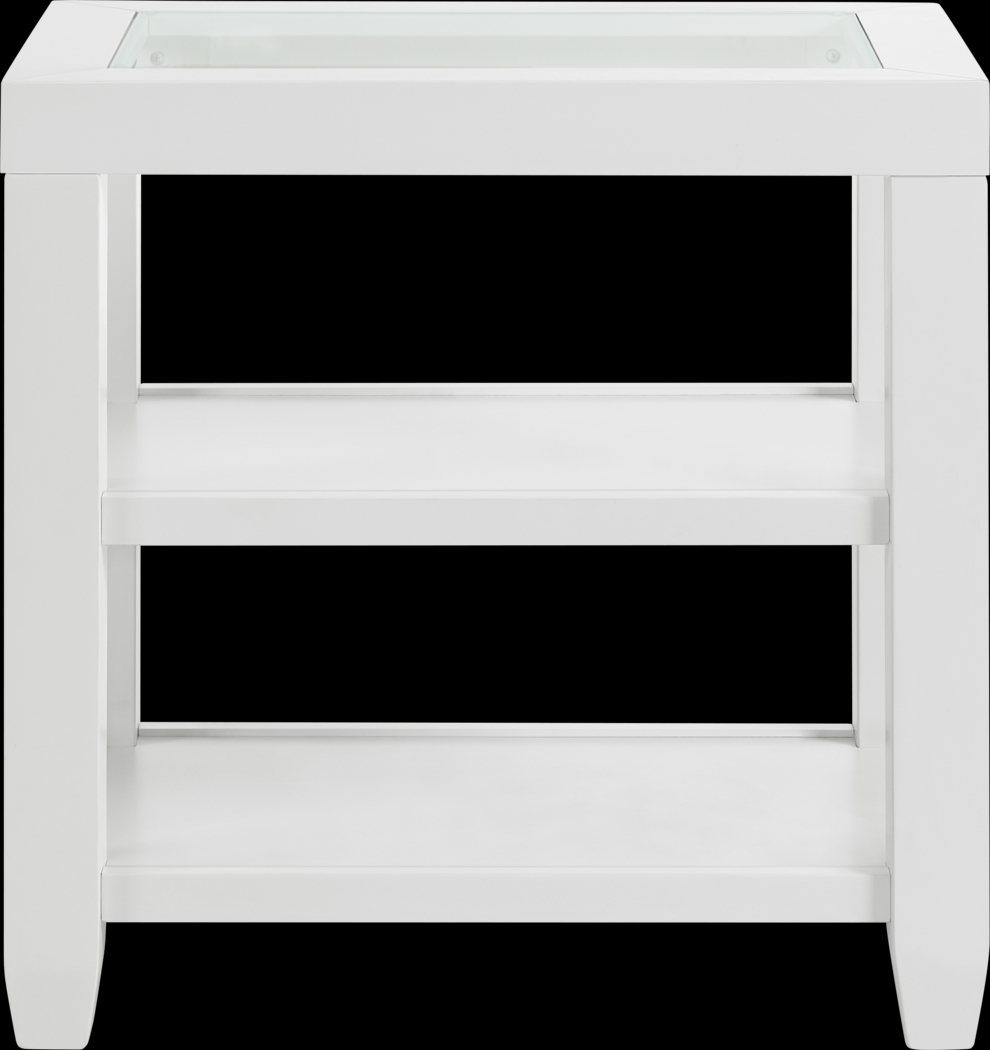 Avati White Chairside Table - Thumbnail - Image 5