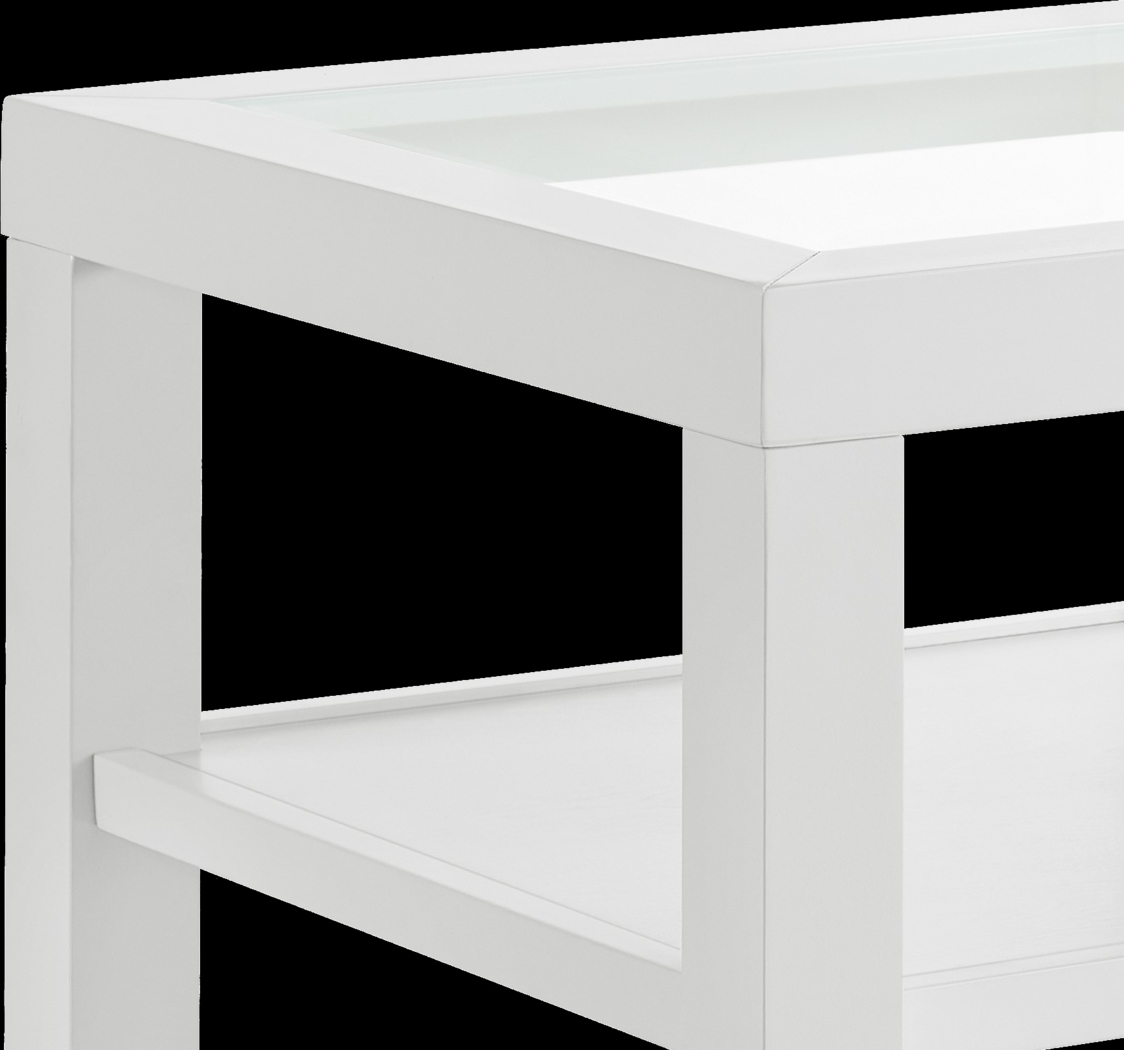 Avati White End Table - Thumbnail - Image 3