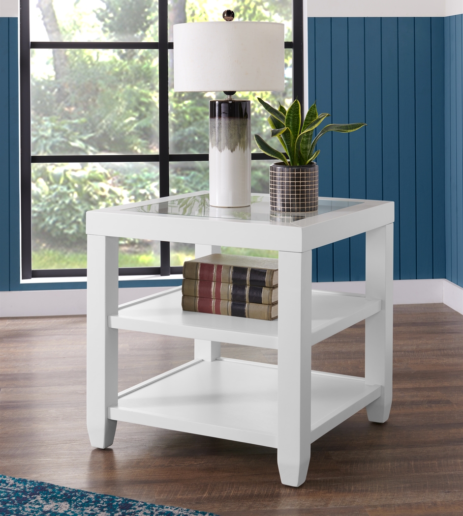 Avati White End Table - Thumbnail - Image 4