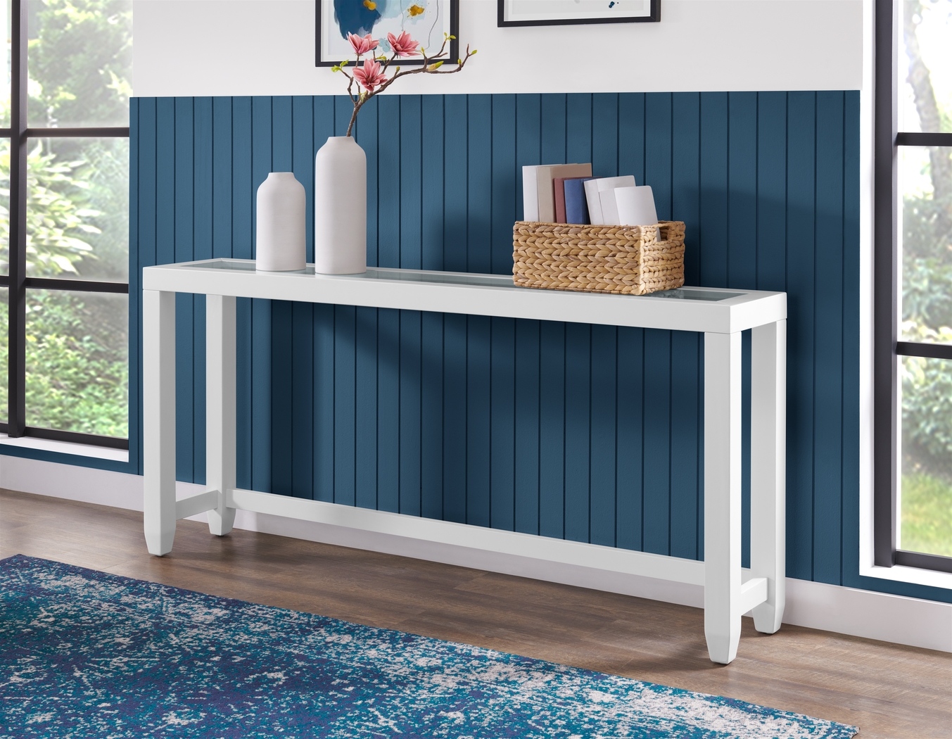 Avati White Sofa Table - Thumbnail - Image 2