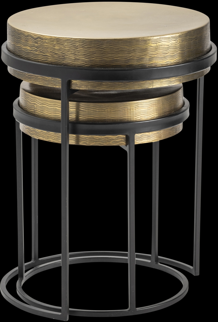 Avaview Gold Nesting Table, Set of 2 - Thumbnail - Image 2