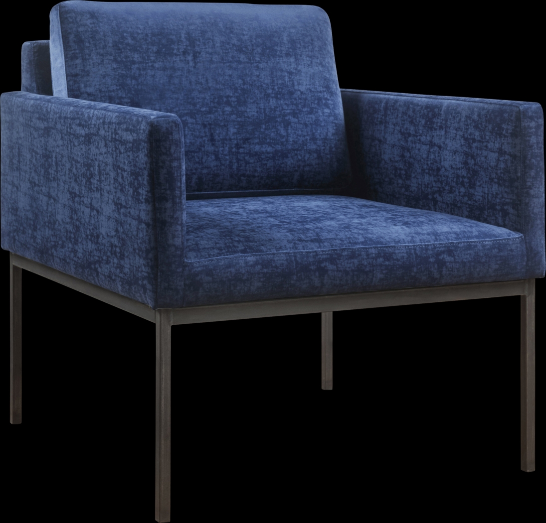 Avdel Navy Accent Chair - Thumbnail - Image 1