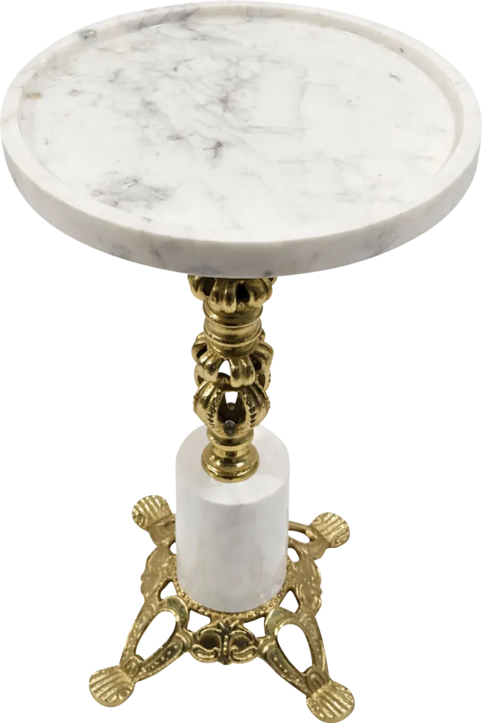 Aveko Gold/White Accent Table - Thumbnail - Image 3