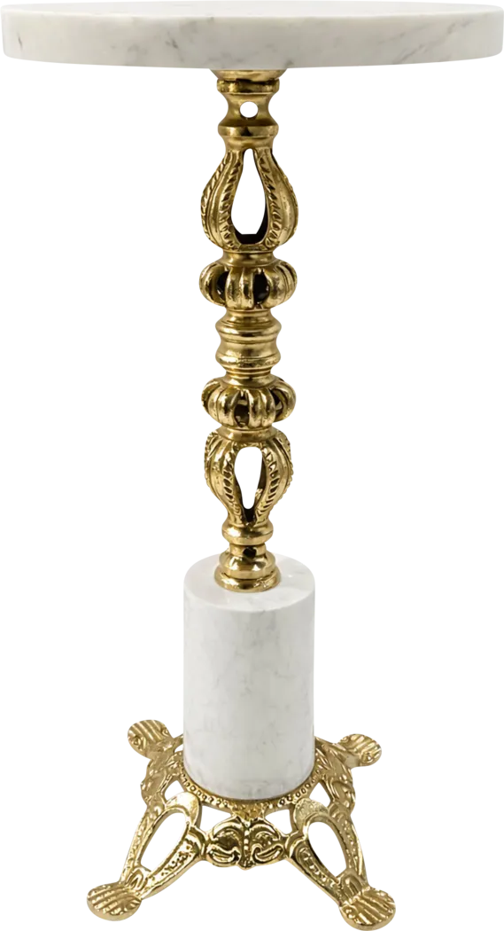Aveko Gold/White Accent Table - Thumbnail - Image 4