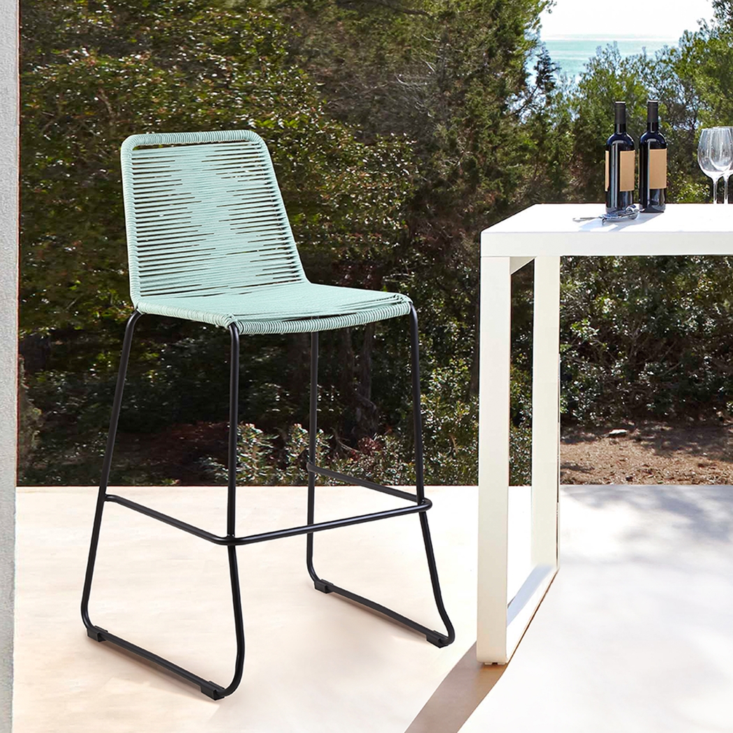 Avele Ann Green Outdoor Barstool - Thumbnail - Image 8